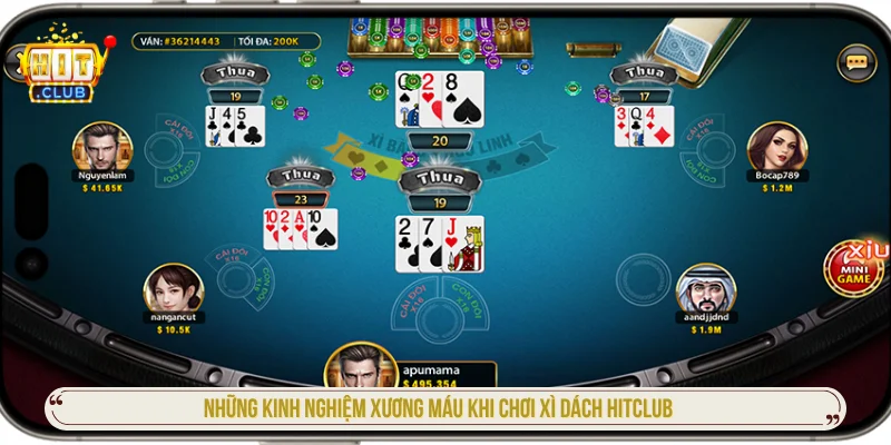 Kinh nghiệm chơi xì dách HITCLUB cho người mới
