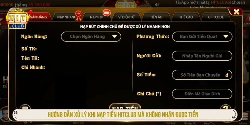 Người chơi có thể liên hệ hỗ trợ nếu gặp lỗi giao dịch nạp tiền
